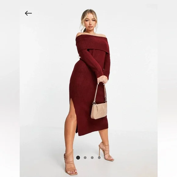 pleated knit midi dress Bell Sleeve Pleated Knit Midi Dress – OLANE main image 0
